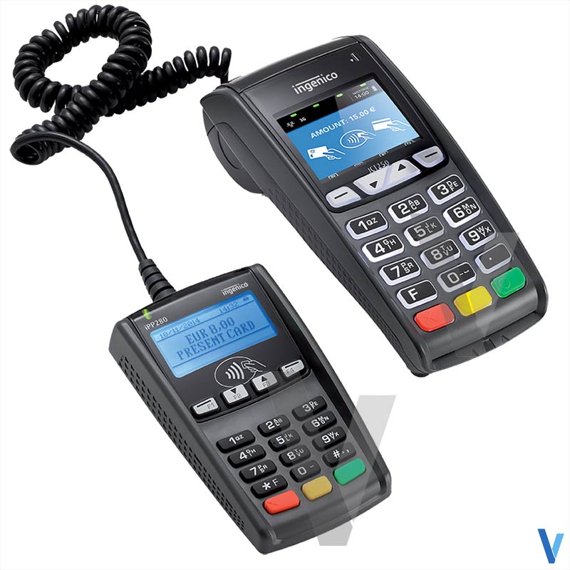 pack tpe ingenico ict250 sans contact pinpad ipp280 sans contact
